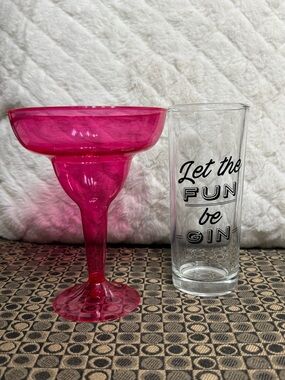 Gin Glass and Plastic Margarita Cup